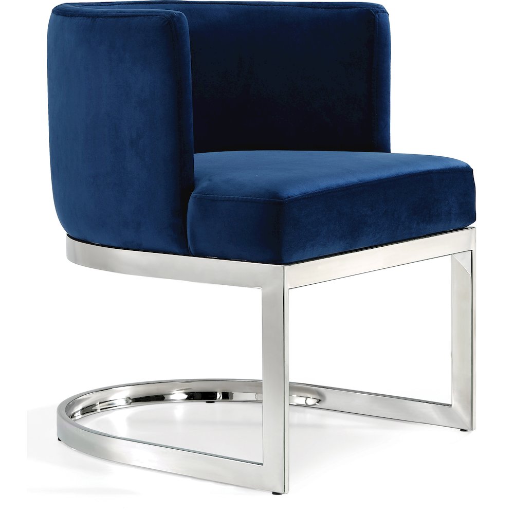 Gianna Navy Velvet Dining Chair. Picture 1