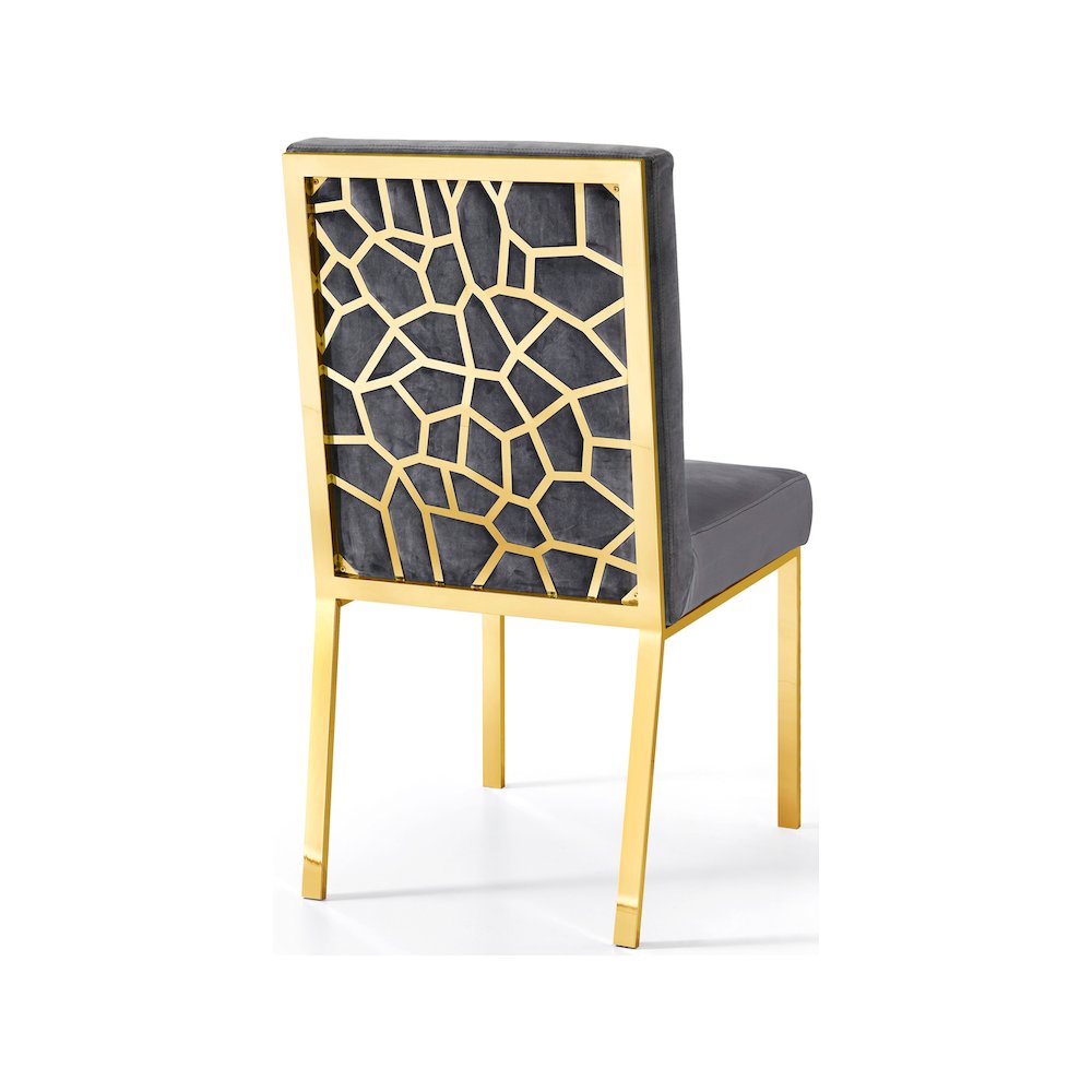 Opal Grey Velvet Dining Chair, Set of 2. Picture 2