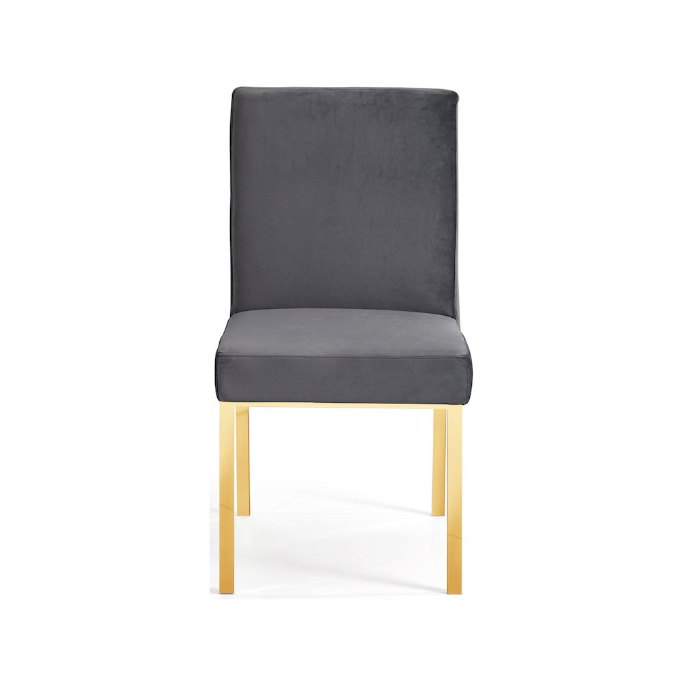 Opal Grey Velvet Dining Chair, Set of 2. Picture 3