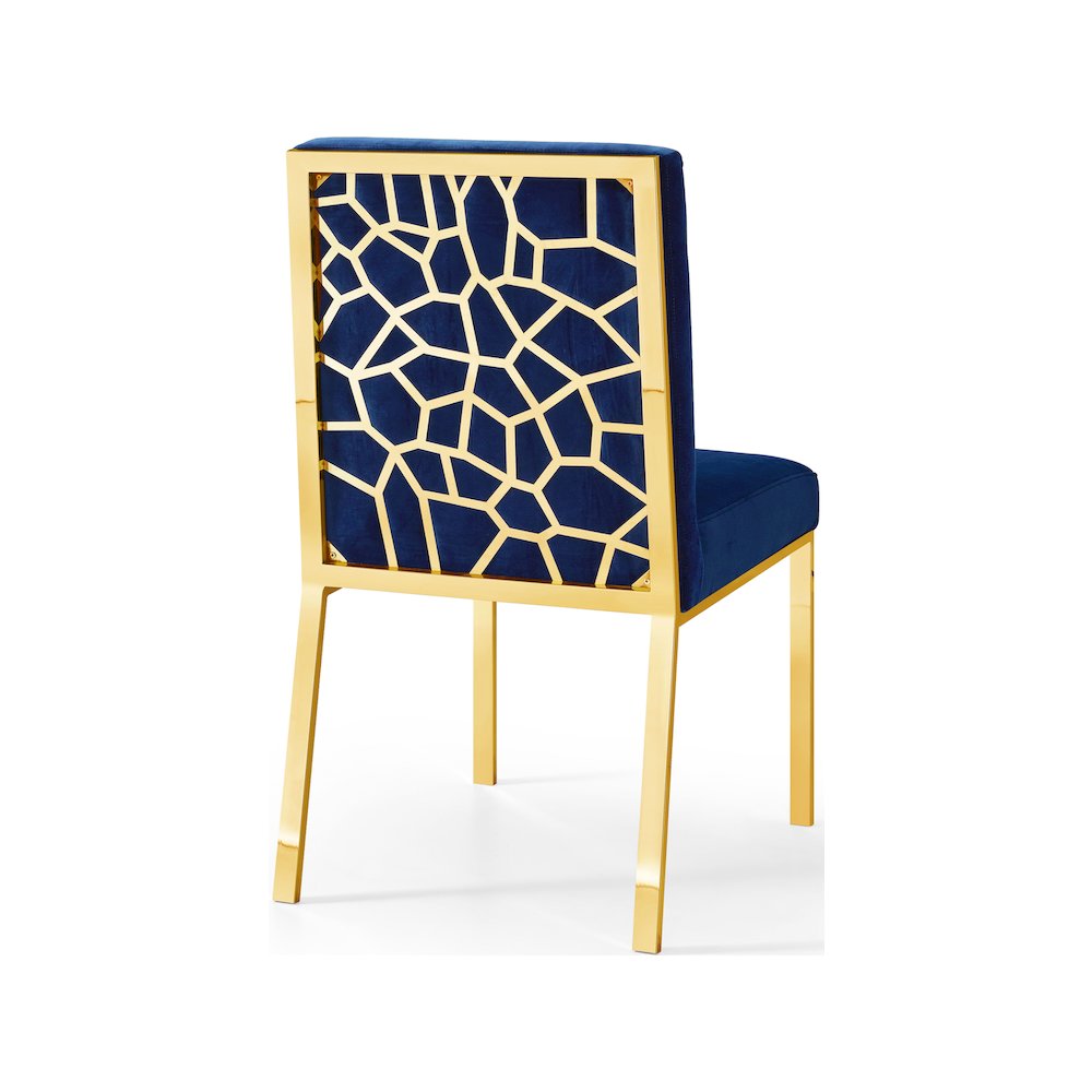 Opal Navy Velvet Dining Chair, Set of 2. Picture 2