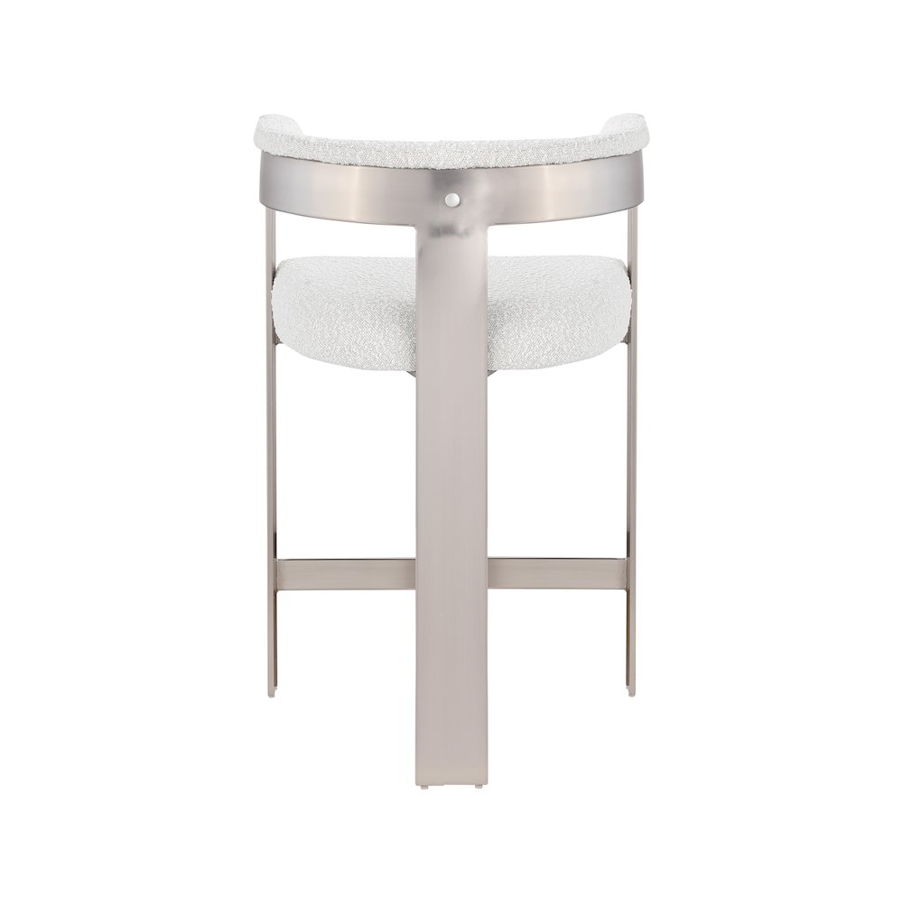 Romeo Cream Boucle Fabric Counter Stool, Set of 2. Picture 2