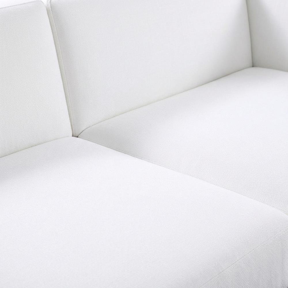 Contemporary White Fabric Outdoor Patio Modular Sectional For Lounge Area. Picture 5