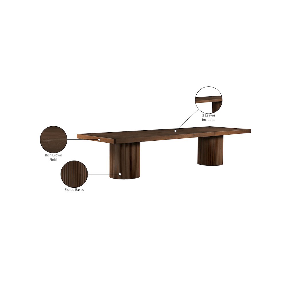 Belinda Brown Dining Table. Picture 14
