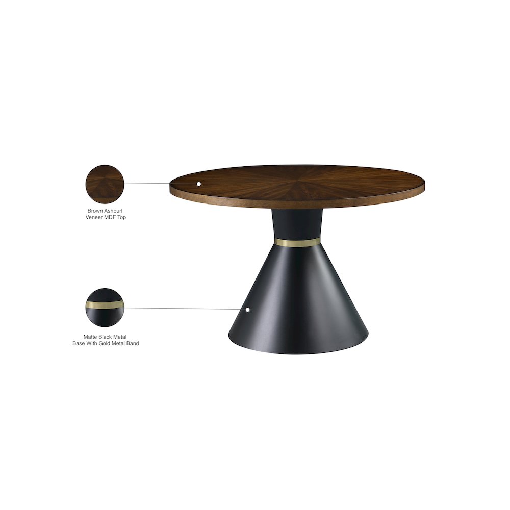 Sheridan Brown Wood Dining Table. Picture 4