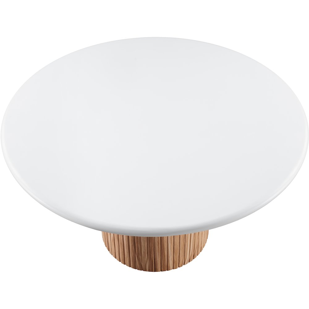 Sanremo White Concrete 53" Finished Concrete Indoor/Outdoor Dining Table. Picture 4