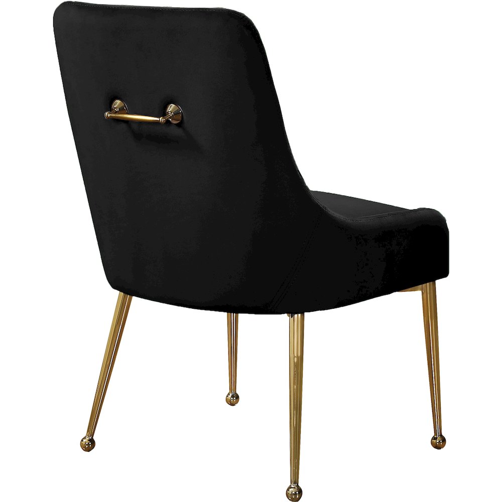 Owen Black Velvet Dining Chair, Set of 2. Picture 2