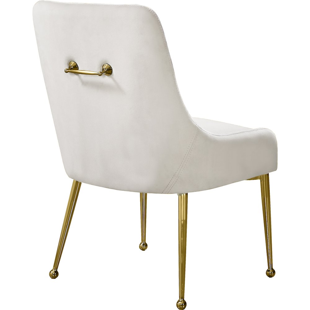 Owen Cream Velvet Dining Chair, Set of 2. Picture 2