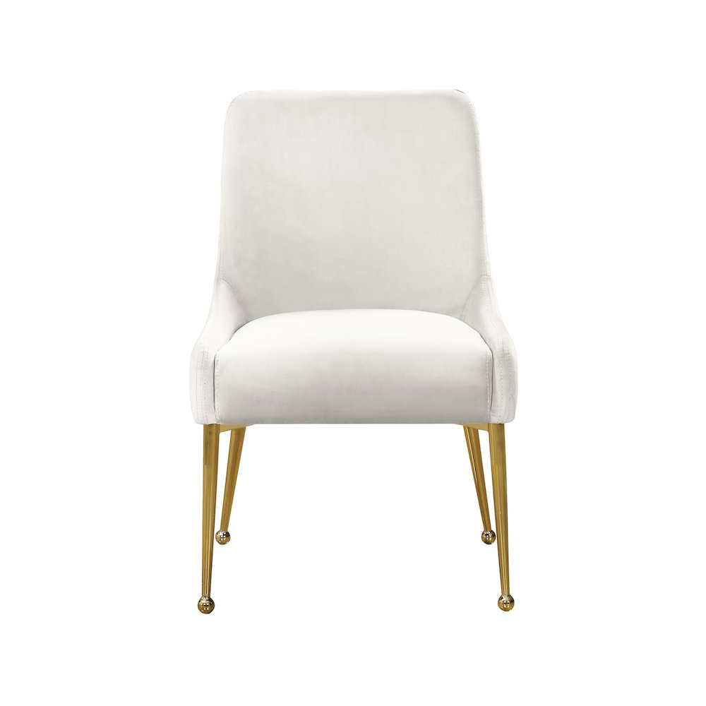 Owen Cream Velvet Dining Chair, Set of 2. Picture 3