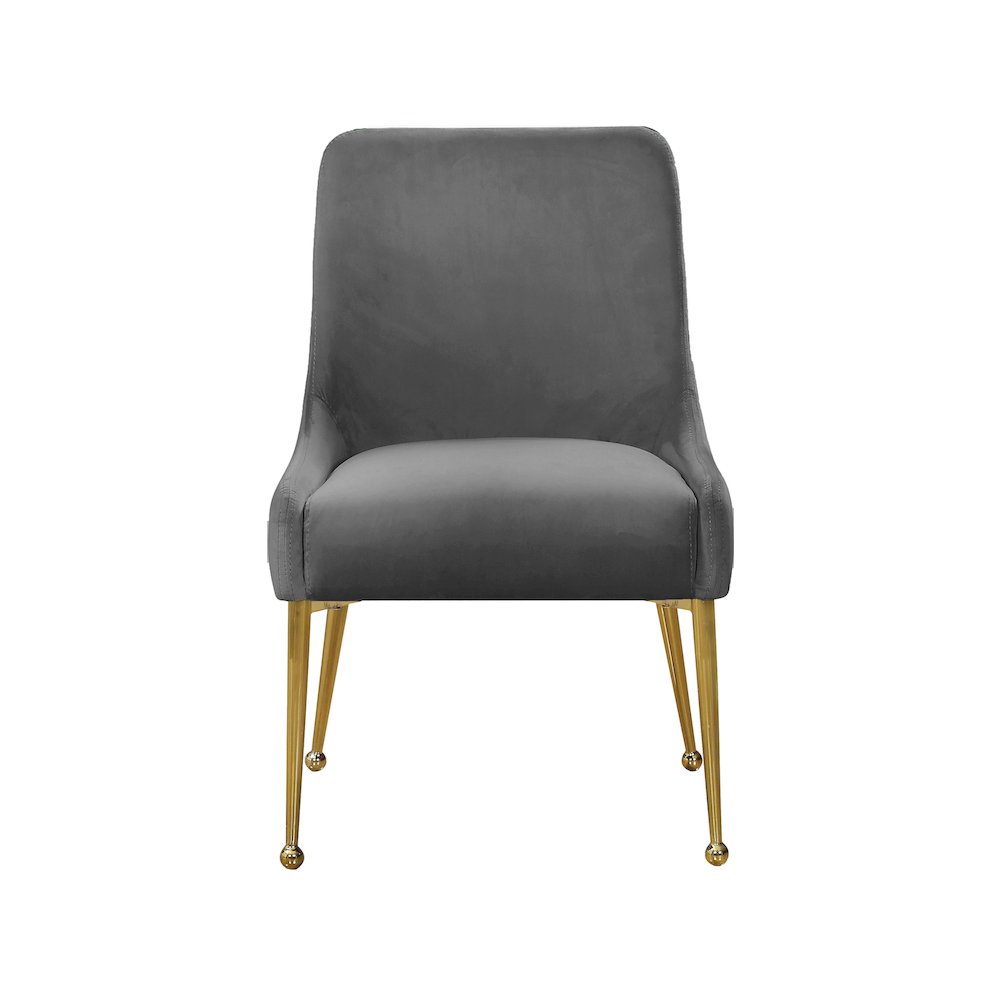 Owen Grey Velvet Dining Chair, Set of 2. Picture 3