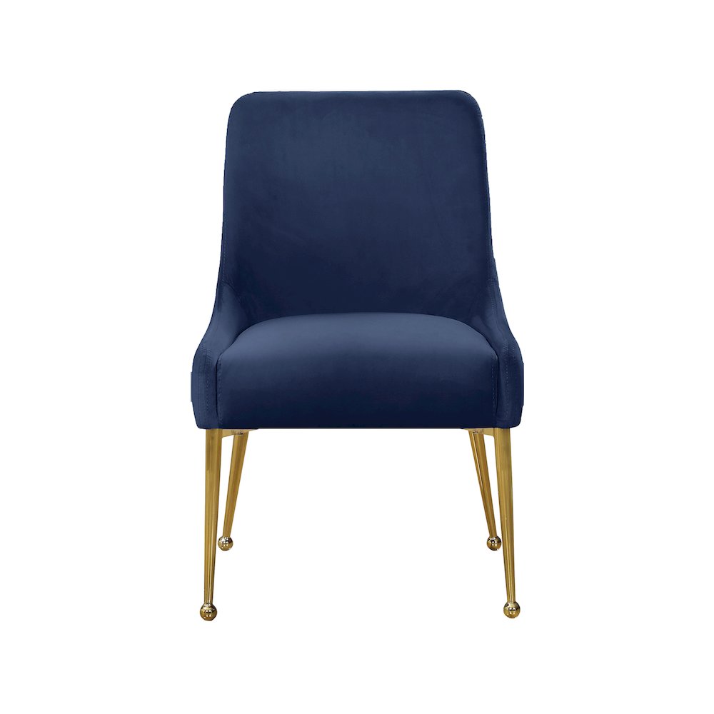 Owen Navy Velvet Dining Chair, Set of 2. Picture 3