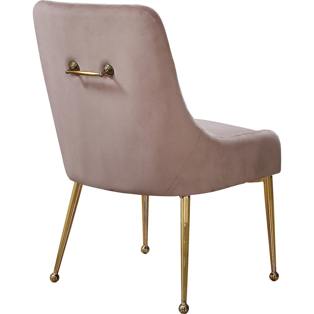Owen Pink Velvet Dining Chair, Set of 2. Picture 2