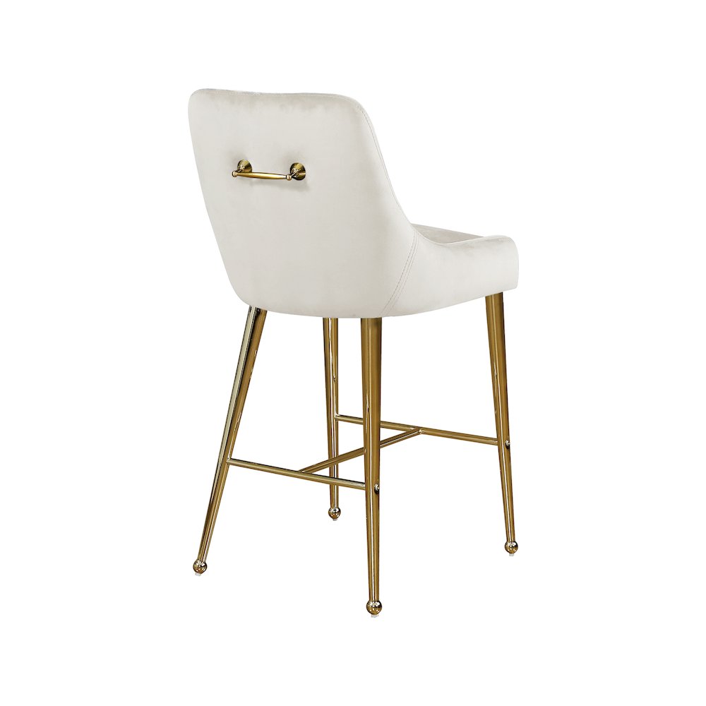 Owen Cream Velvet Stool, Set of 2. Picture 2