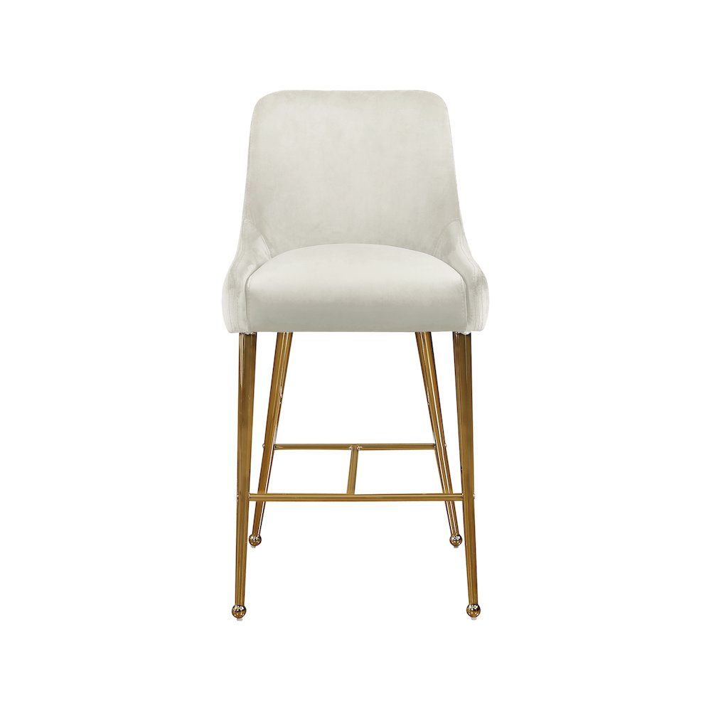 Owen Cream Velvet Stool, Set of 2. Picture 3