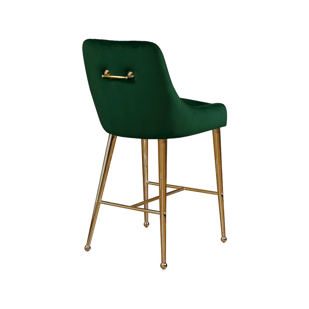 Owen Green Velvet Stool, Set of 2. Picture 2