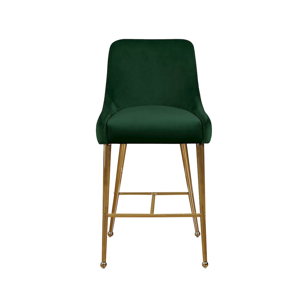 Owen Green Velvet Stool, Set of 2. Picture 3