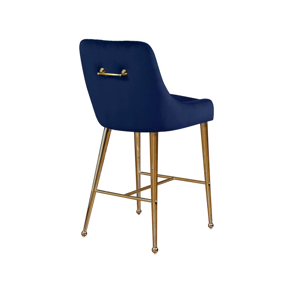 Owen Navy Velvet Stool, Set of 2. Picture 2