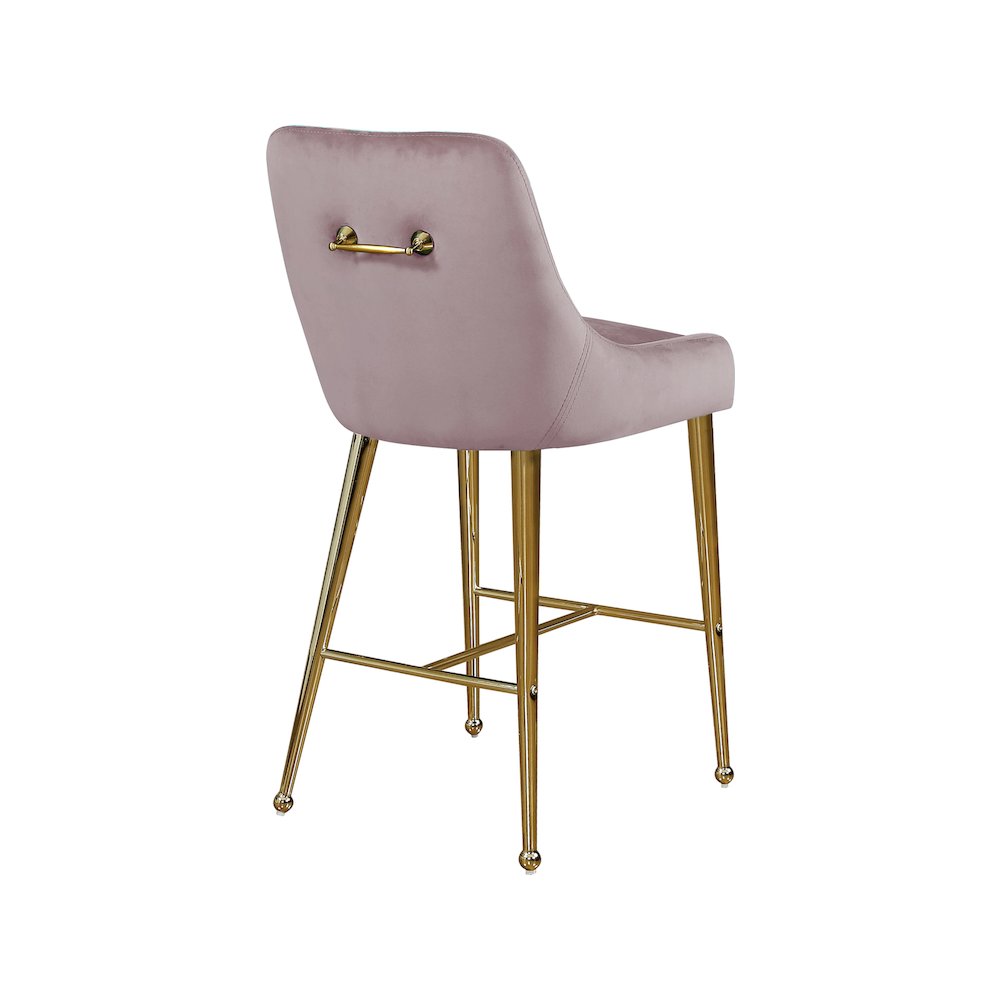 Owen Pink Velvet Stool, Set of 2. Picture 2
