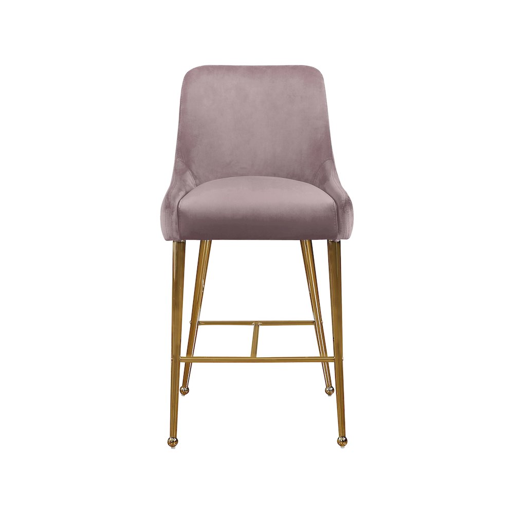 Owen Pink Velvet Stool, Set of 2. Picture 3