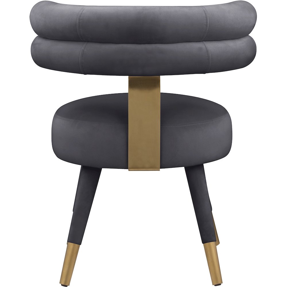 Fitzroy Grey Velvet Dining Chair, Set of 2. Picture 2