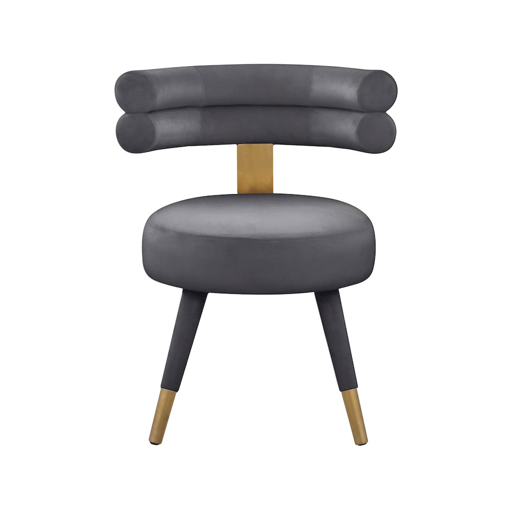 Fitzroy Grey Velvet Dining Chair, Set of 2. Picture 3