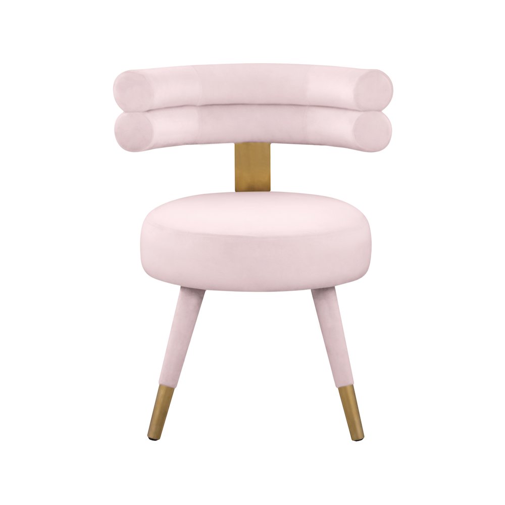 Fitzroy Pink Velvet Dining Chair, Set of 2. Picture 2