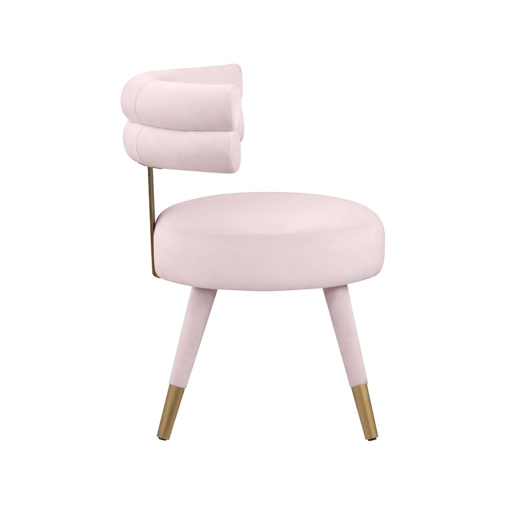 Fitzroy Pink Velvet Dining Chair, Set of 2. Picture 3