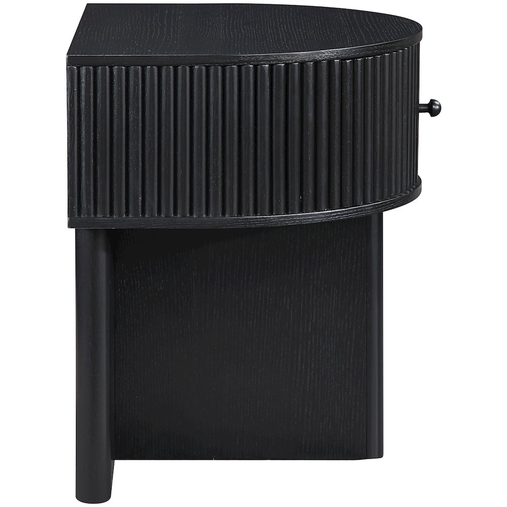 Cortland Black Acacia Veneer And Solid Wood Night Stand. Picture 3
