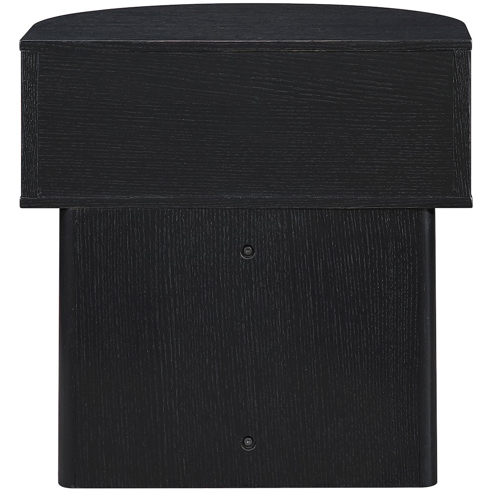 Cortland Black Acacia Veneer And Solid Wood Night Stand. Picture 4
