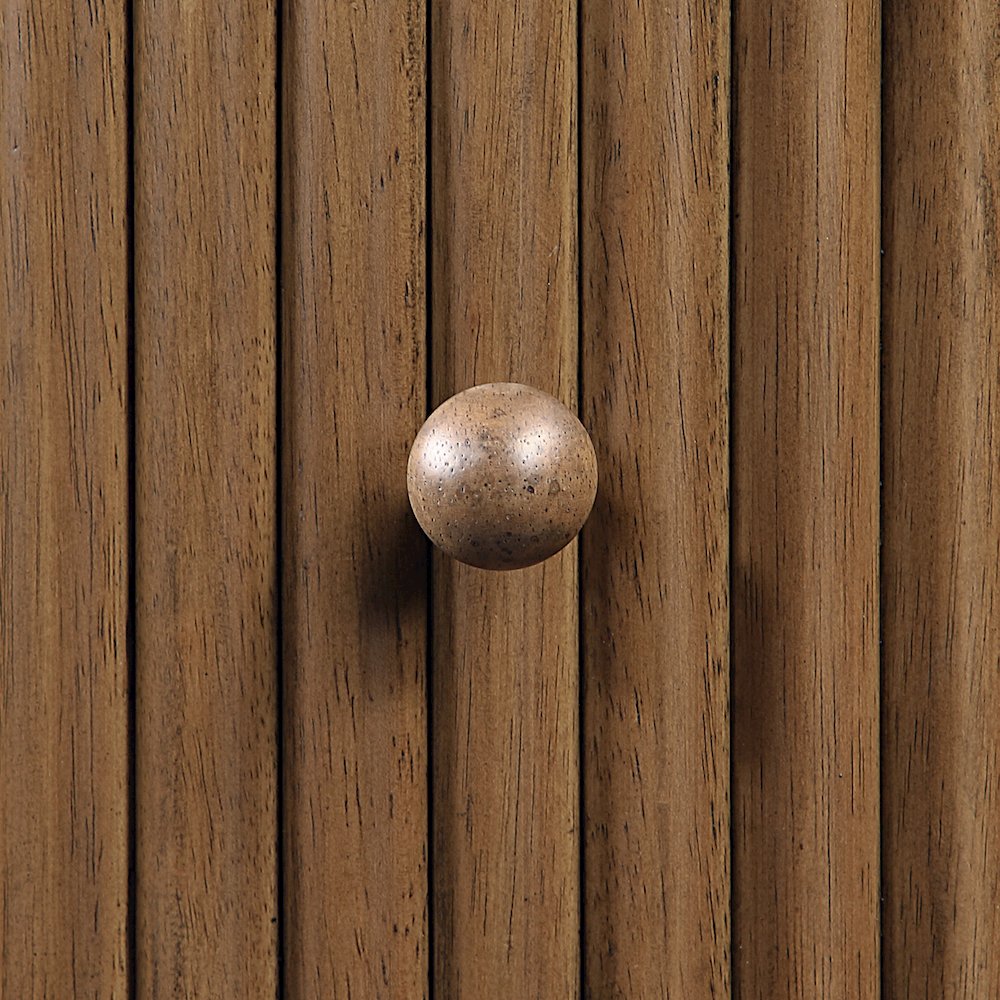 Cortland Brown Acacia Veneer And Solid Wood Night Stand. Picture 9