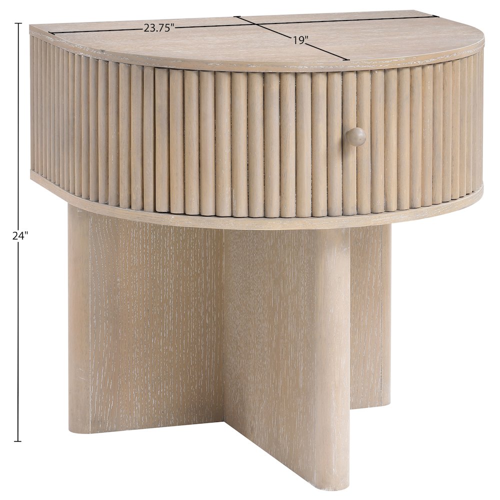 Cortland Natural Acacia Veneer And Solid Wood Night Stand. Picture 10