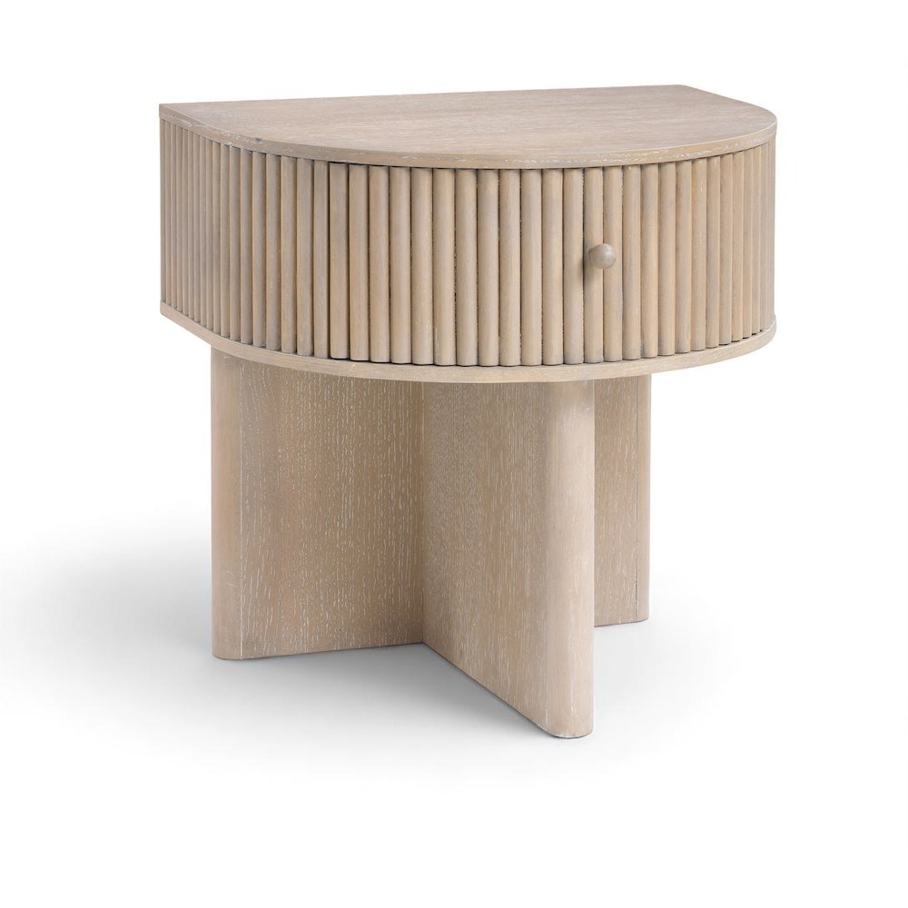Cortland Natural Acacia Veneer And Solid Wood Night Stand. Picture 1