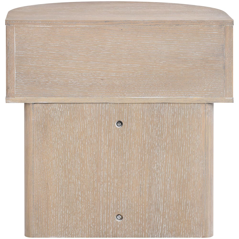 Cortland Natural Acacia Veneer And Solid Wood Night Stand. Picture 4