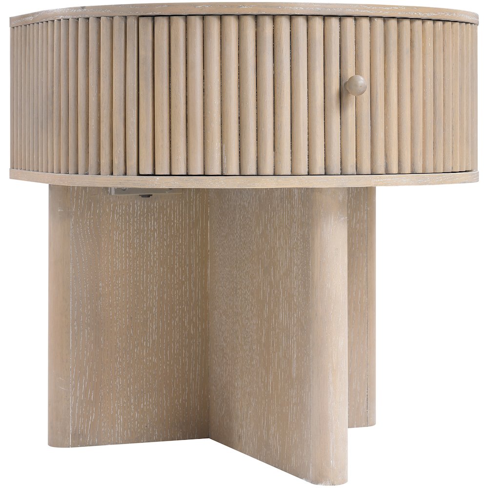 Cortland Natural Acacia Veneer And Solid Wood Night Stand. Picture 5