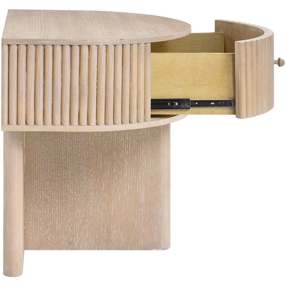 Cortland Natural Acacia Veneer And Solid Wood Night Stand. Picture 7