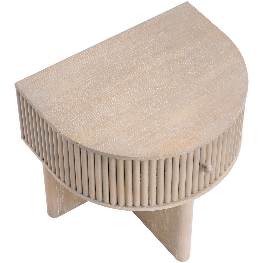 Cortland Natural Acacia Veneer And Solid Wood Night Stand. Picture 8