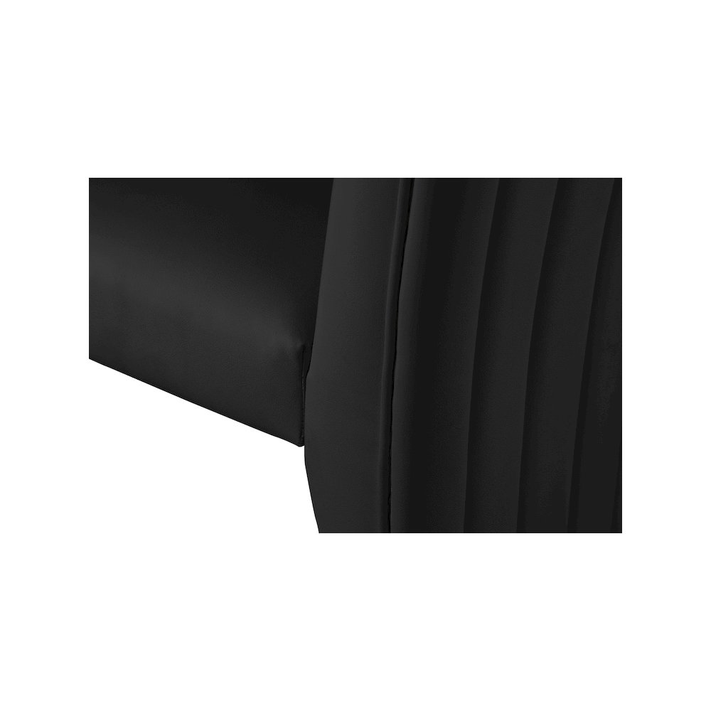 Porsha Black Vegan Leather Dining Chair, Set of 2. Picture 6