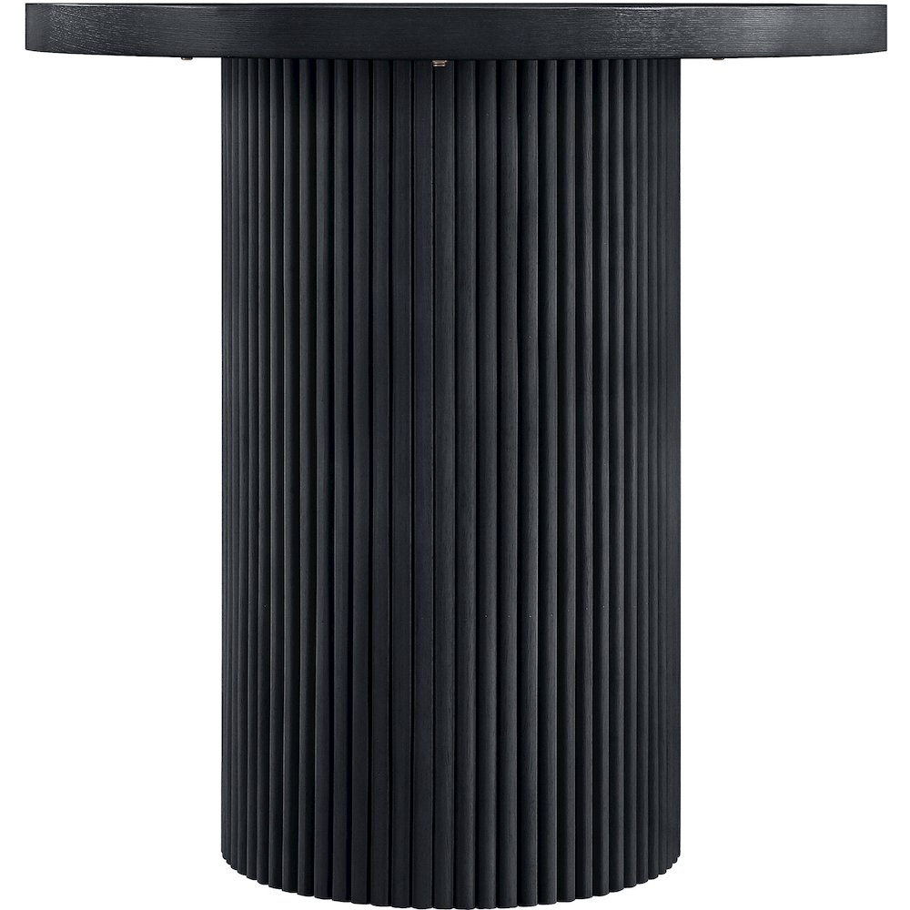 Belinda Black Oak Veneer And Solid Wood Counter Height Table. Picture 3