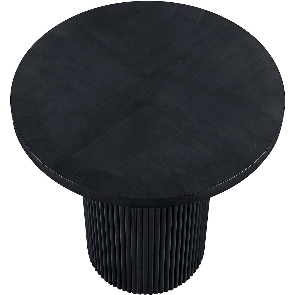 Belinda Black Oak Veneer And Solid Wood Counter Height Table. Picture 4