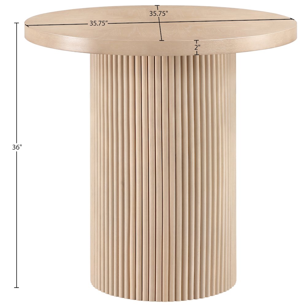 Belinda Natural Oak Veneer And Solid Wood Counter Height Table. Picture 7