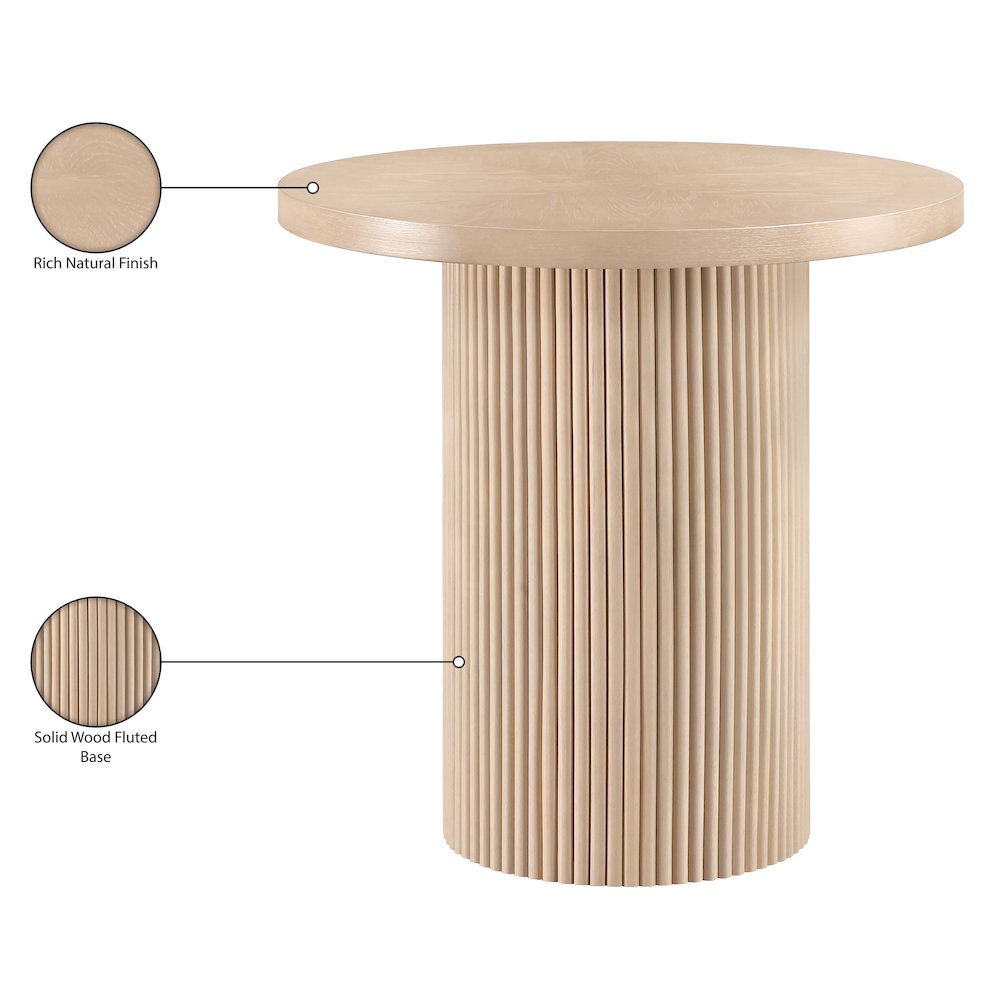 Belinda Natural Oak Veneer And Solid Wood Counter Height Table. Picture 8