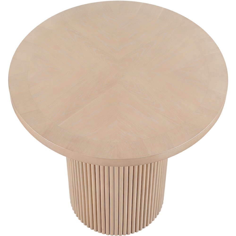Belinda Natural Oak Veneer And Solid Wood Counter Height Table. Picture 4