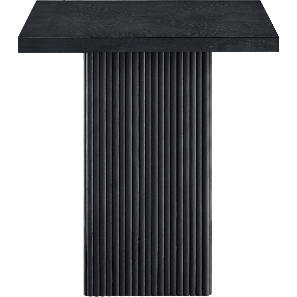 Belinda Black Oak Veneer And Solid Wood Counter Height Table. Picture 3