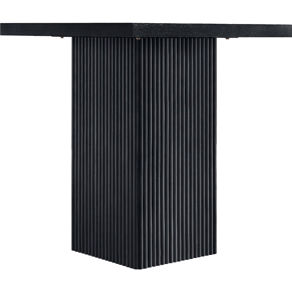 Belinda Black Oak Veneer And Solid Wood Counter Height Table. Picture 4