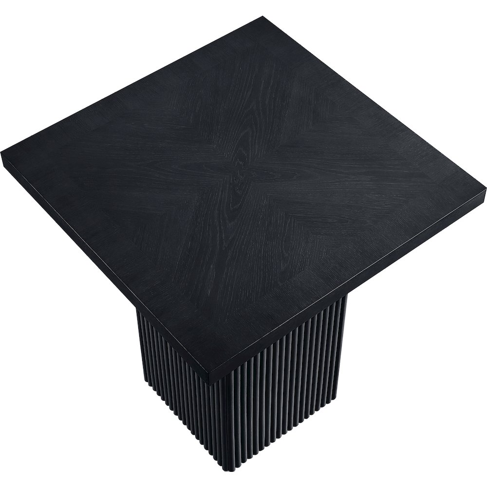 Belinda Black Oak Veneer And Solid Wood Counter Height Table. Picture 5