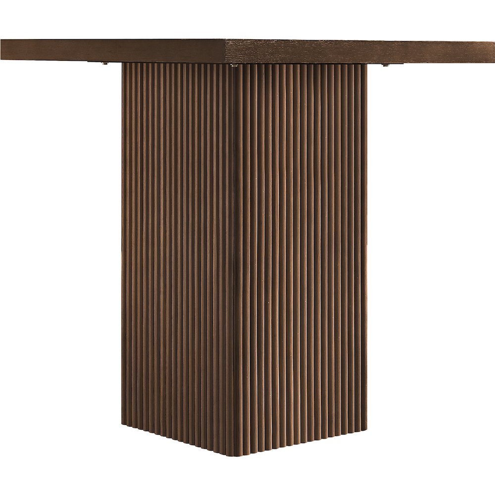 Belinda Brown Oak Veneer And Solid Wood Counter Height Table. Picture 4