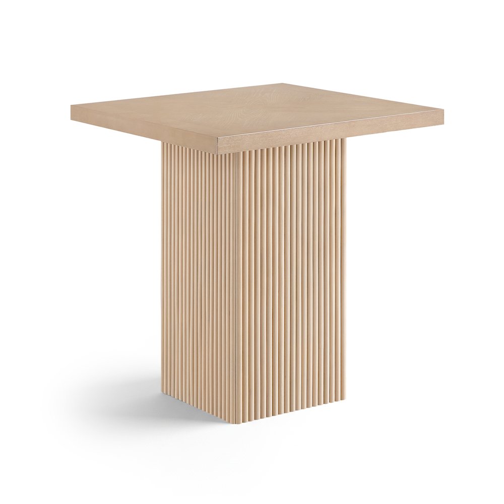 Belinda Natural Oak Veneer And Solid Wood Counter Height Table. Picture 1