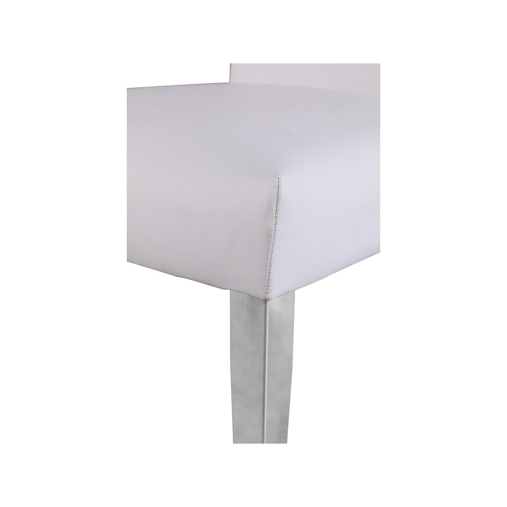 Porsha White Vegan Leather Dining Chair, Set of 2. Picture 7