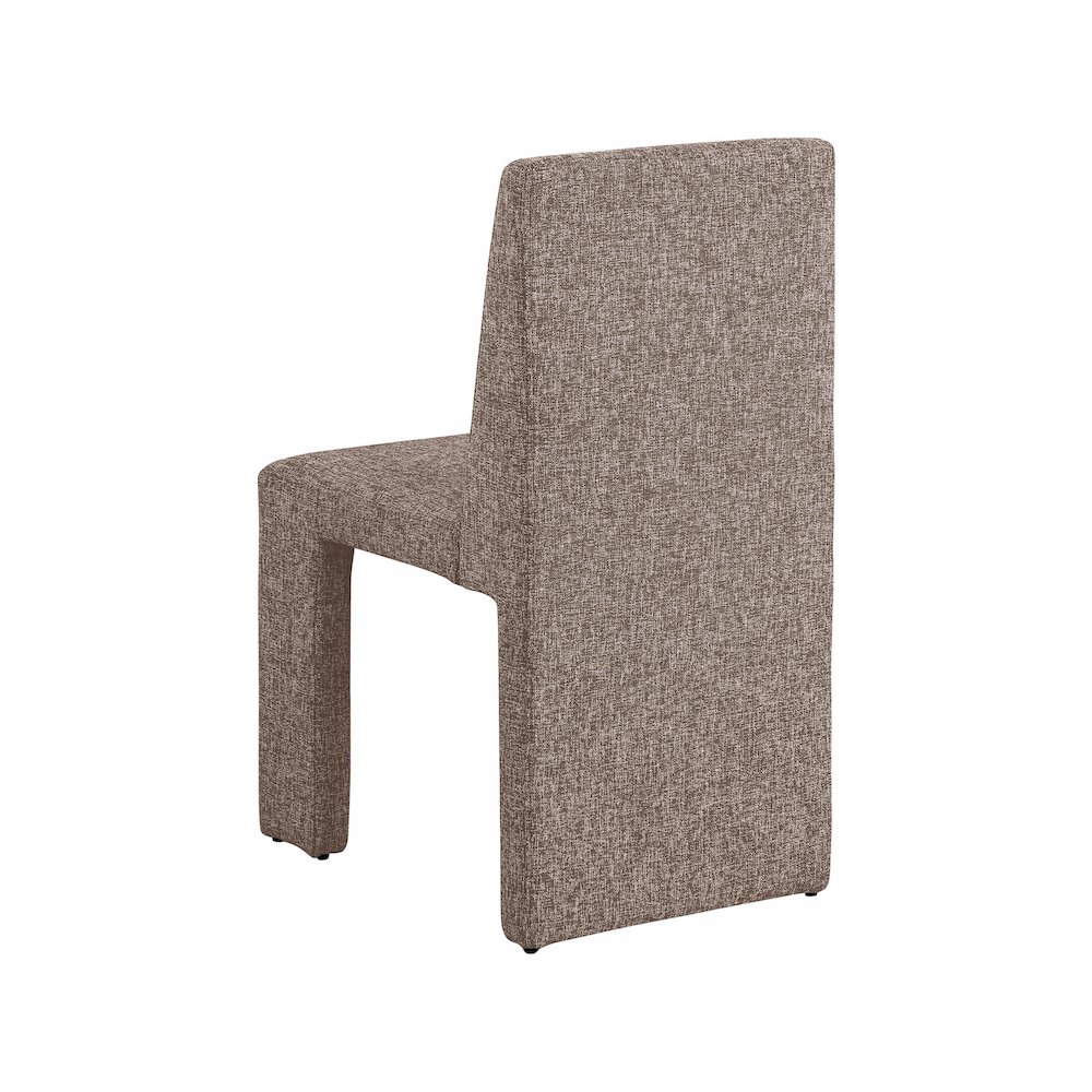 Benson Brown Linen Textured Fabric Dining Chair, Set of 2. Picture 5