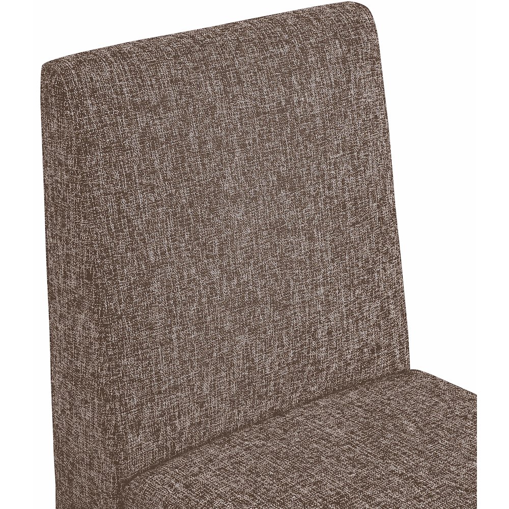 Benson Brown Linen Textured Fabric Dining Chair, Set of 2. Picture 6