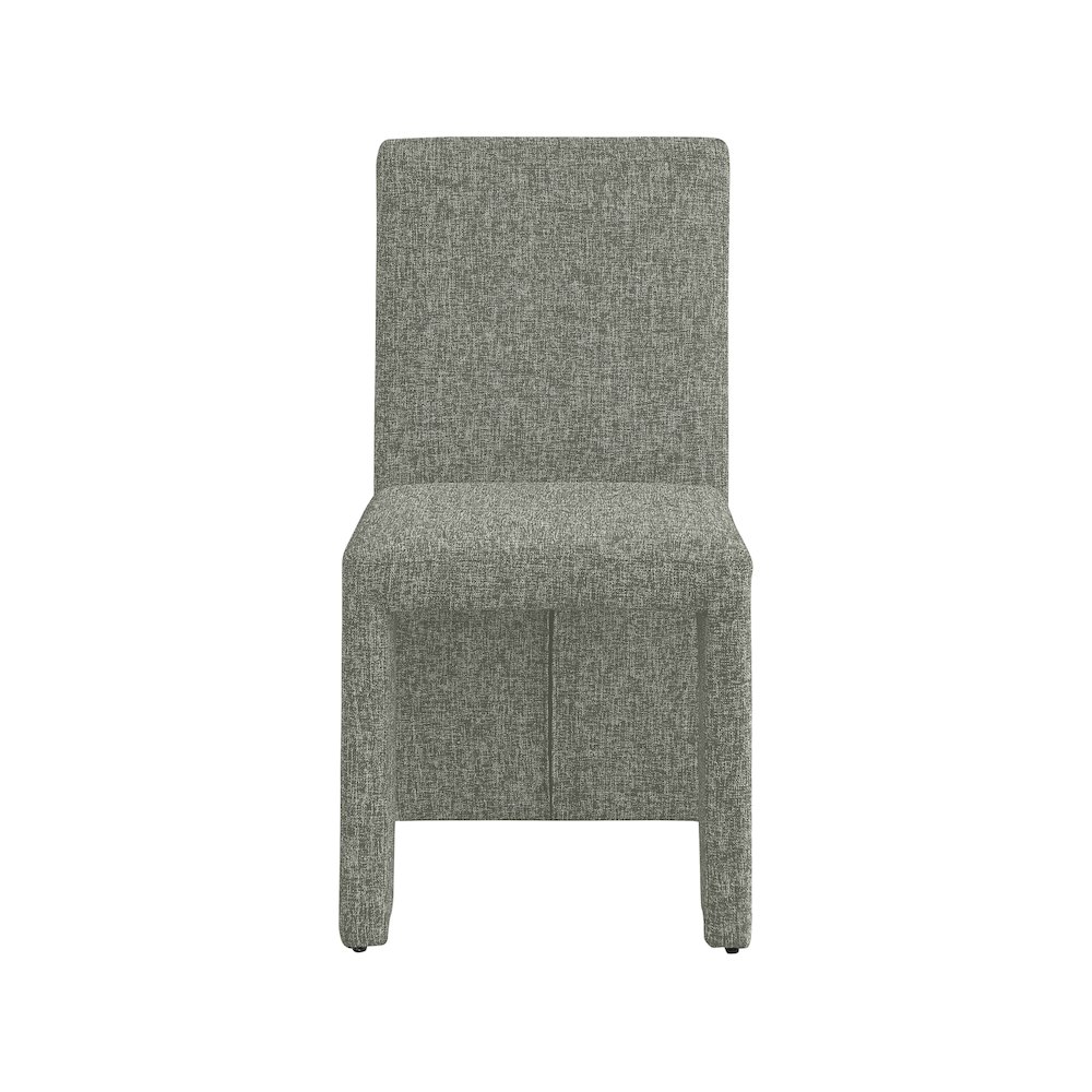 Benson Green Linen Textured Fabric Dining Chair, Set of 2. Picture 3